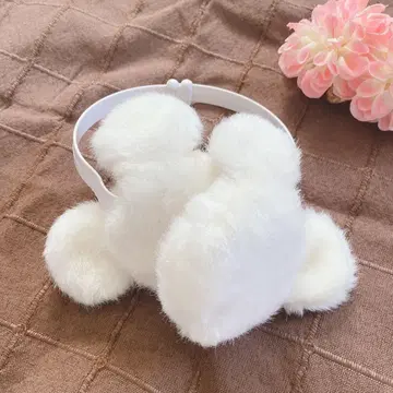 화이트 라메 키라키라 이어머프 미키 귀도리 화이트 화이트 캐릭터