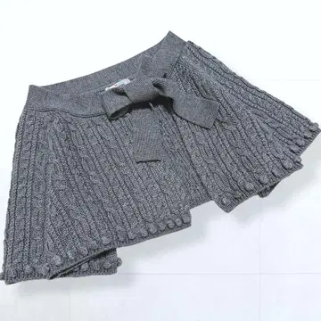 새상품급*갤러리 비스콘티 케이블 짜임 울 혼방 니트 볼레로 리본 2