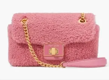 핑크 숄더백 램 쉬어링 케이트 스페이드