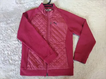 푸마 충전솜 나일론 자켓 남성용M 니트 골프 빨간색 스웨터 레드