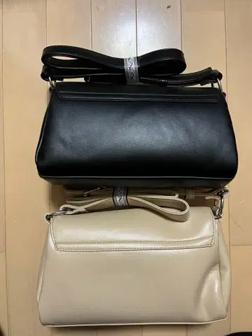 블랙 & 베이지 숄더백