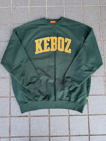 KEBOZ 다크 그린 크루넥 맨투맨