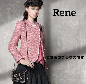 르네 Rene 2024 카탈로그 게재 리본 타이 블라우스 34 블랙