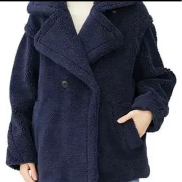 택 포함 새상품 미라 오웬 보아 코트 네이비