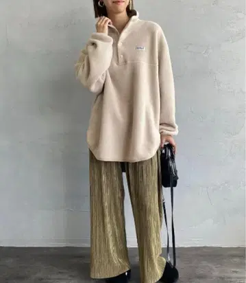 Americana 별주 하프 스냅 플리스 풀오버