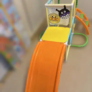 호빵맨 정글 짐파크 어린이용 미끄럼틀 오렌지