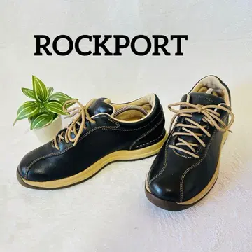 락포트 블랙 가죽 스니커즈