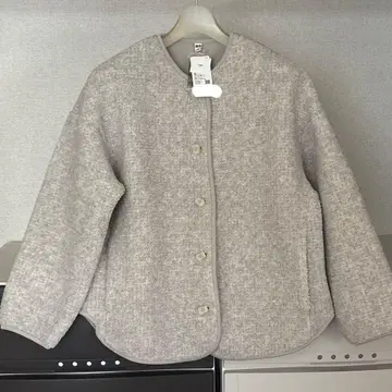 UNIQLO 보아 플리스 릴랙스 가디건 02 LIGHT GRAY