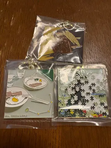 Mrs. GREEN APPLE 제일복권 메탈 참 3개 세트