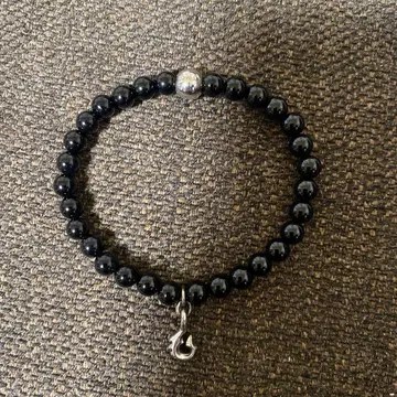 BWL 오닉스 비즈 피쉬 후크 참 팔찌 사이즈 M