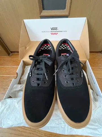 VANS 스케이트 오센틱 BLACK/BLACK/GUM 27.5