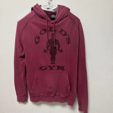 GOLD'S GYM 빨간색 빈티지 후드티