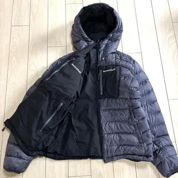 [ 새상품급/여성용M ] 몽벨 리버서블 콜로라도 후드티 다운 네이비