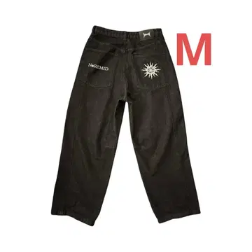 NOREMID 블랙 데님 와이드 팬츠 M 사이즈