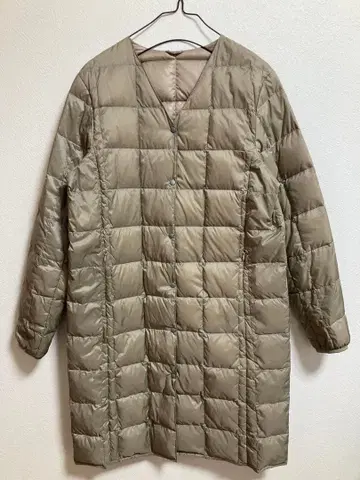 TAION 베이지 퀼팅 다운 자켓 M