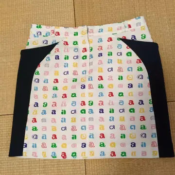 알치비오 컬러풀 알파벳 패턴 스커트 38