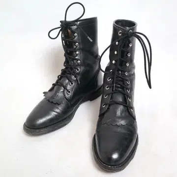 저스틴 레이스업 부츠 멕시코제 블랙 웨스턴