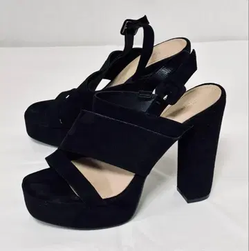 ZARA 샌들/사이즈 40 26cm/자라 하이힐 블랙