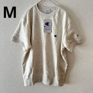 [ Champion ] 새상품, 택 포함 반팔 T셔츠 상의 오트밀 M