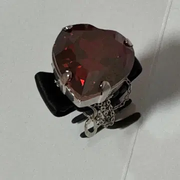 컴플렉스 비즈 하트 헤어 클립