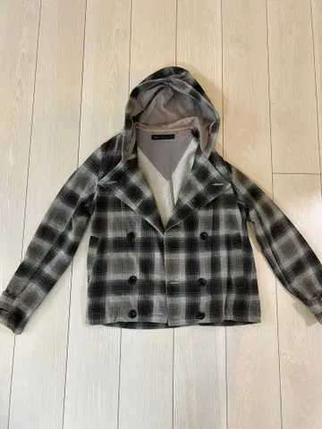 SHIPS 체크 무늬 후드 부착 자켓