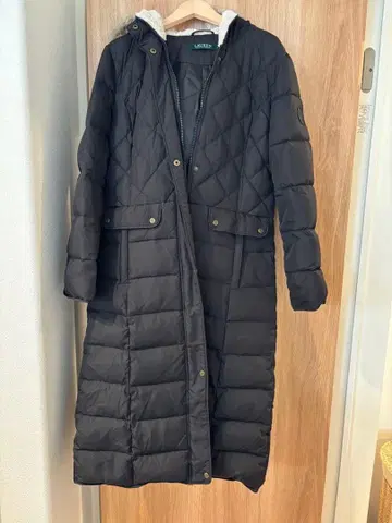 랄프 로렌 블랙 롱 다운 자켓 여성용