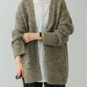 카구레 알파카 울 가디건