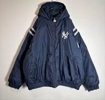 PUMA MLB 양키스 백 자수 로고 충전솜 나일론 자켓