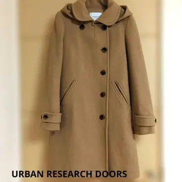 [ URBAN RESEARCH DOORS ] 후드 부착 코트 베이지 M