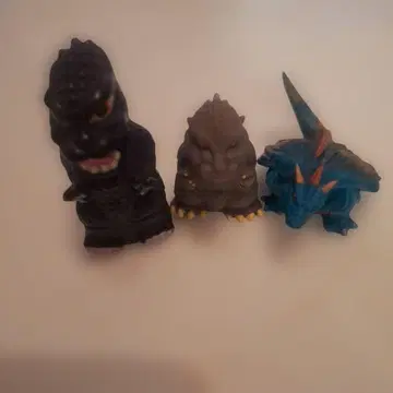 고질라 피규어 3개 세트 소프트 비닐