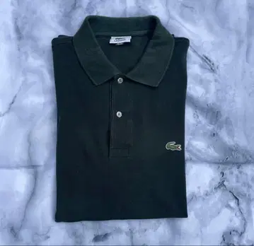 [ 인기 ] 피케 셔츠 LACOSTE 와펜 코튼 셔츠 블랙