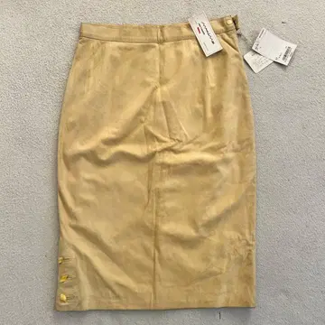 maxime 베이지 가죽 타이트 스커트 양가죽 베이지