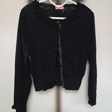 Angelic Pretty 하트 시스루 가디건 블랙