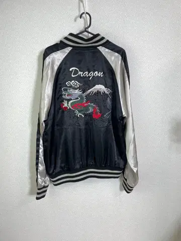 SEKU 시카라 류 드래곤 자수 일본풍 패턴 스카잔 블랙 L 사이즈