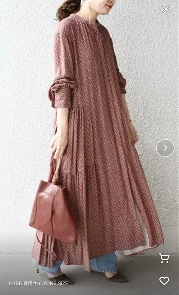 쉽스 DEVEAUX 프린트 티어드 원피스