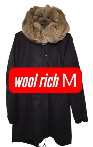 울 리치 모즈 코트 밀리터리 코트 M