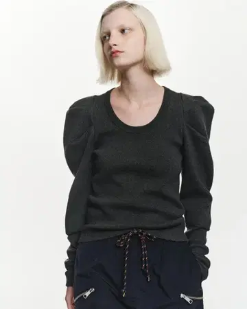 [택 포함 새상품] Bibiy. EFFIE PUFF KNIT 그레이