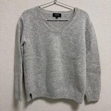 A.P.C. 그레이 V넥 스웨터 M