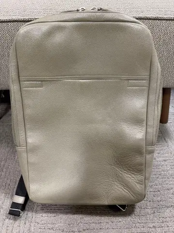 비즈니스 가죽 팩토리 베이지 슬림 백팩