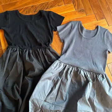 새상품 코카 coca 원피스 그레이 블랙 세트 택 없음