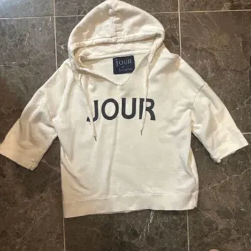 jour de Language 후드 부착 숏 후드티