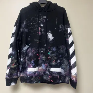 페인트 디자인 후드티 M