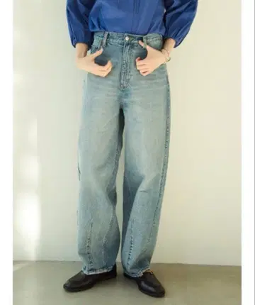 허리밴딩 카비 데님 [ 워셔블 ]