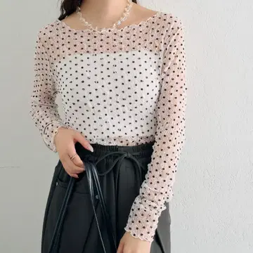 mystic 도트 레이스 풀오버