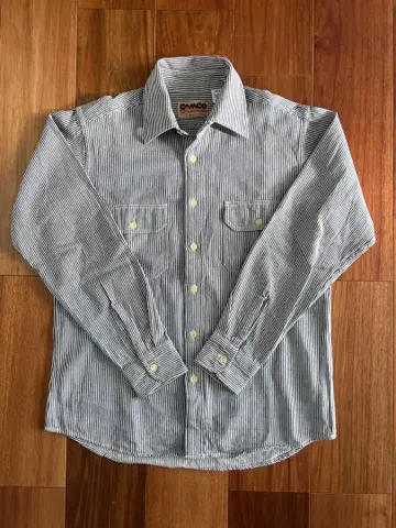 캄코 두꺼운 원단 히코리 스트라이프 셔츠 M 사이즈