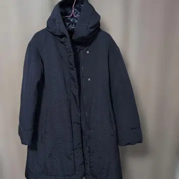 AMACA 후드 부착 다크 블루 퀼팅 자켓 리버서블