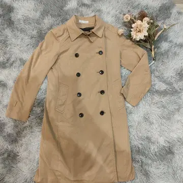 새상품급 자유구 트렌치코트 40 (L) 더블 브레스트 라이너 포함 여성용