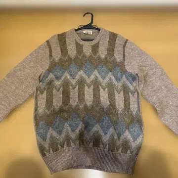 Peter Brown 기하학 패턴 니트 스웨터