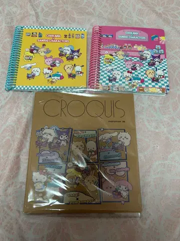 치이카와 산리오 콜라보 노트 링노트 크로키북 씰북