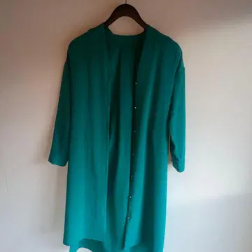 터콰이즈색 긴팔 원피스 사이즈 38